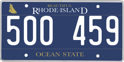 RI license plate 500459