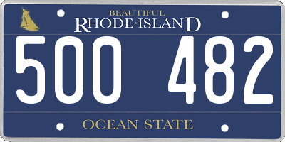 RI license plate 500482