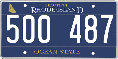 RI license plate 500487