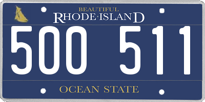 RI license plate 500511