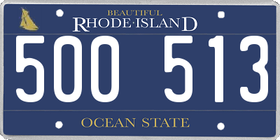RI license plate 500513