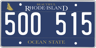 RI license plate 500515