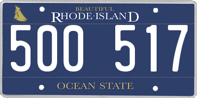 RI license plate 500517
