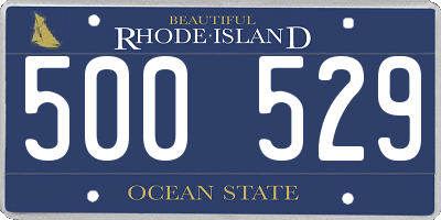 RI license plate 500529