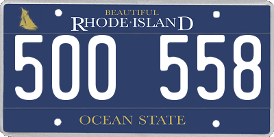 RI license plate 500558