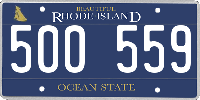 RI license plate 500559