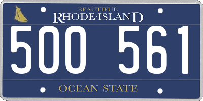 RI license plate 500561