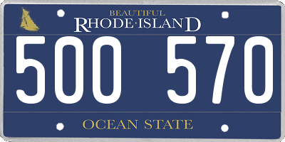 RI license plate 500570