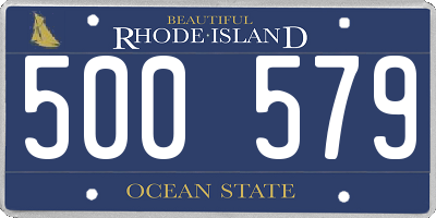RI license plate 500579
