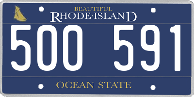 RI license plate 500591