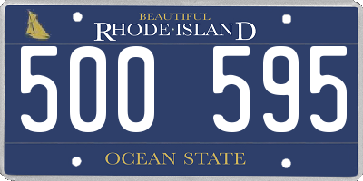 RI license plate 500595