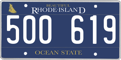 RI license plate 500619