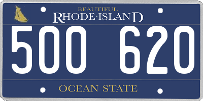 RI license plate 500620