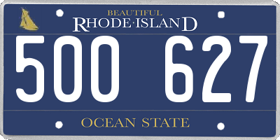 RI license plate 500627
