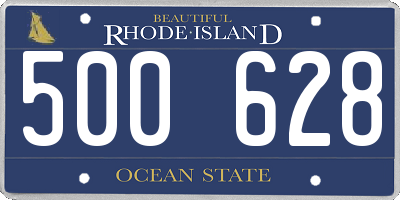 RI license plate 500628