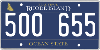 RI license plate 500655