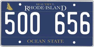 RI license plate 500656