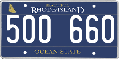 RI license plate 500660