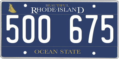 RI license plate 500675