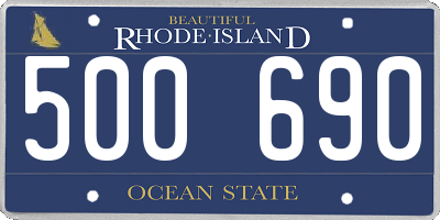 RI license plate 500690