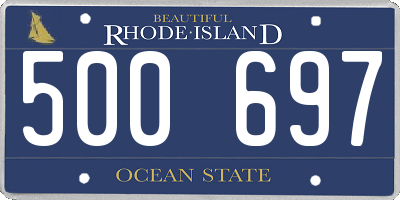 RI license plate 500697