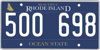 RI license plate 500698