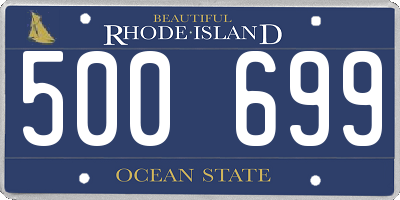 RI license plate 500699