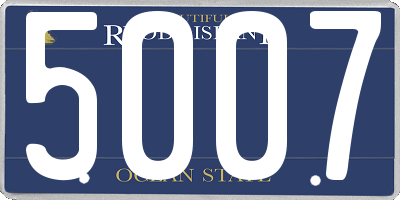 RI license plate 5007