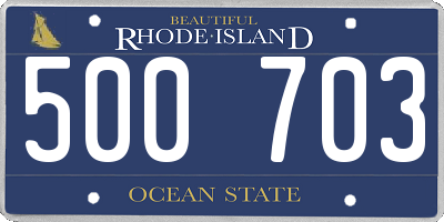RI license plate 500703