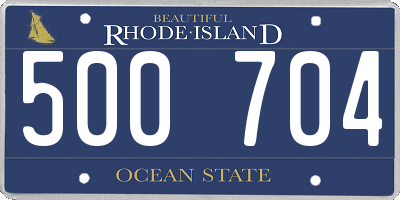 RI license plate 500704