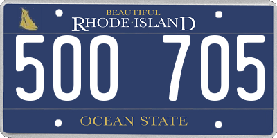 RI license plate 500705