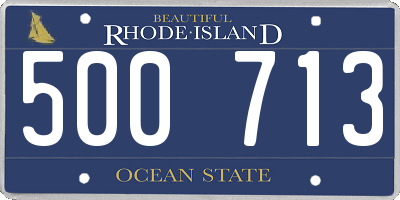 RI license plate 500713