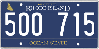 RI license plate 500715