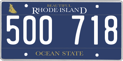 RI license plate 500718