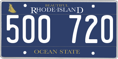RI license plate 500720