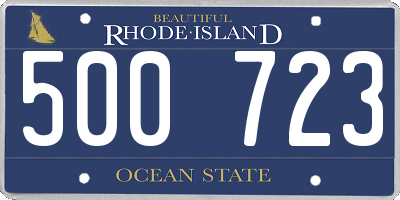RI license plate 500723