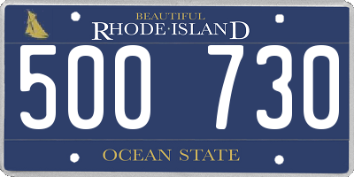 RI license plate 500730