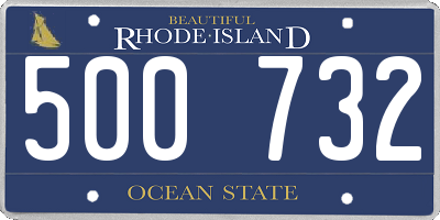RI license plate 500732
