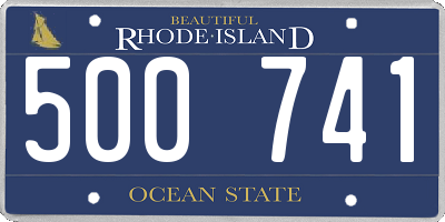 RI license plate 500741