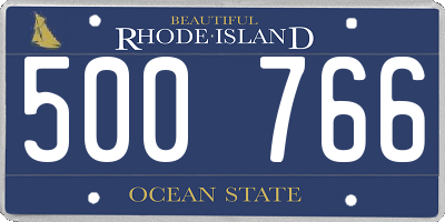 RI license plate 500766