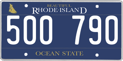 RI license plate 500790