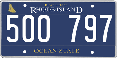 RI license plate 500797