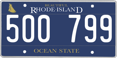 RI license plate 500799