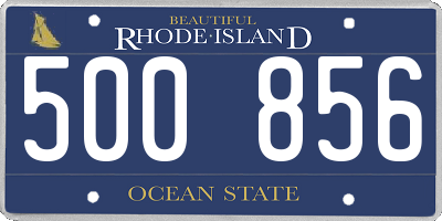 RI license plate 500856