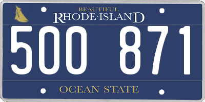RI license plate 500871