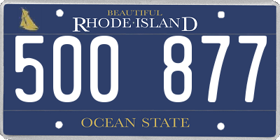 RI license plate 500877