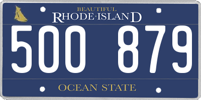 RI license plate 500879