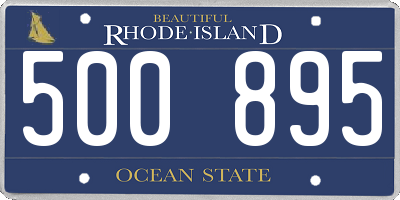 RI license plate 500895