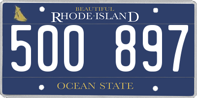 RI license plate 500897