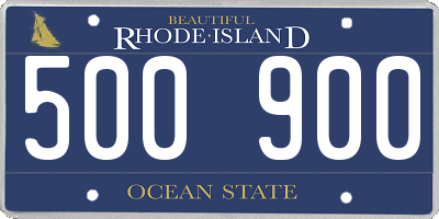 RI license plate 500900